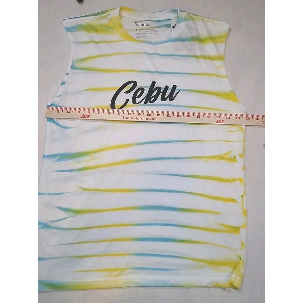 NWT Islands Tank Top Cebu Philippines Size Large Lightweight‎ Beach Ocean